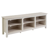 Modern Transitional 3 Shelf Open Storage 70" TV Stand For 80" TVs