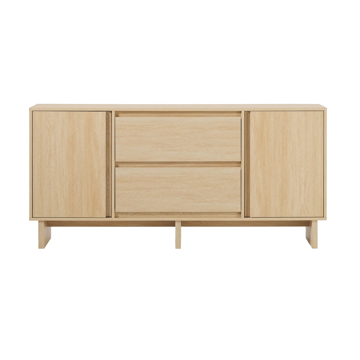 Scandi - Sideboard With Beveled Drawers by Walker Edison | Bel Furniture