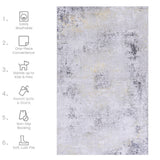 Maval - 8' X 10' Area Rug Washable - Gray