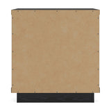 Kozmour - Two Drawer Night Stand - Black / Brown