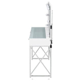 Eliza - Vanity Set With Lighting & Stool - White And Chrome by Coaster Fine Furniture | Bel Furniture