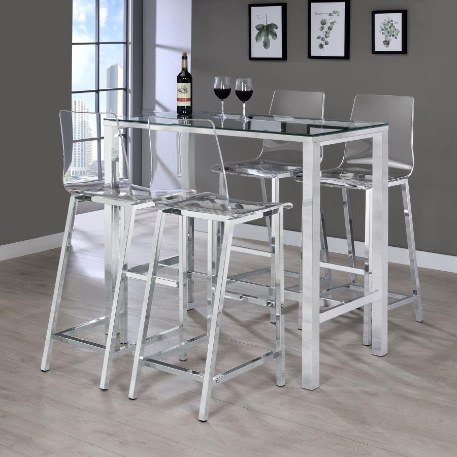 Juelia - Chrome Stools (Set of 2)