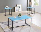 GT - 3 Piece Carbon Fiber Wrap Coffee Table And End Table (Set of 3) by Lilola Home | Bel Furniture