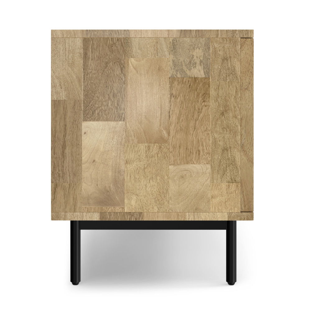 Reeves - TV Media Stand - Natural by Simpli-Home | Bel Furniture