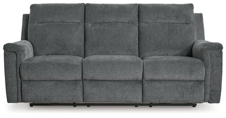Barnsana - Power Reclining Sofa Dark Gray by Signature Design by Ashley® | Bel Furniture