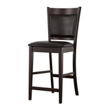 Jaden - Upholstered Counter Chair (Set of 2) - Black And Espresso by CoasterEveryday | Bel Furniture