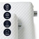 Ghostpillow - Gel Memory Foam Pillow With Cooling Technology, Made Of High Performance Foam - White