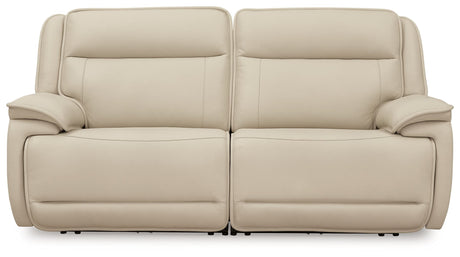 Double Deal - Reclining Sectional Dark Brown 2 Pc. Power Reclining Loveseat Sectional by Signature Design by Ashley® | Bel Furniture