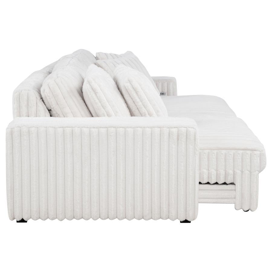 Jacana - Corduroy Upholstered Dual Power Chaise Sofa