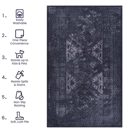 Maval - Trendy Washable Area Rug - view 19