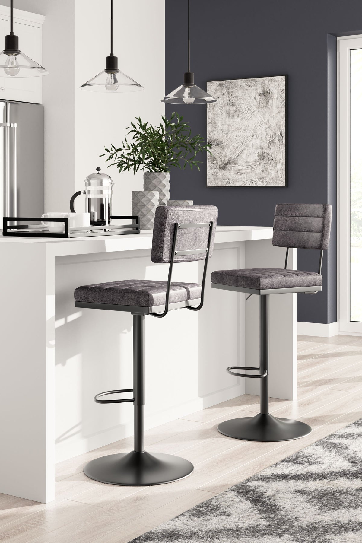 Strumford - Tall Swivel Barstool (Set of 2) by Signature Design by Ashley® | Bel Furniture