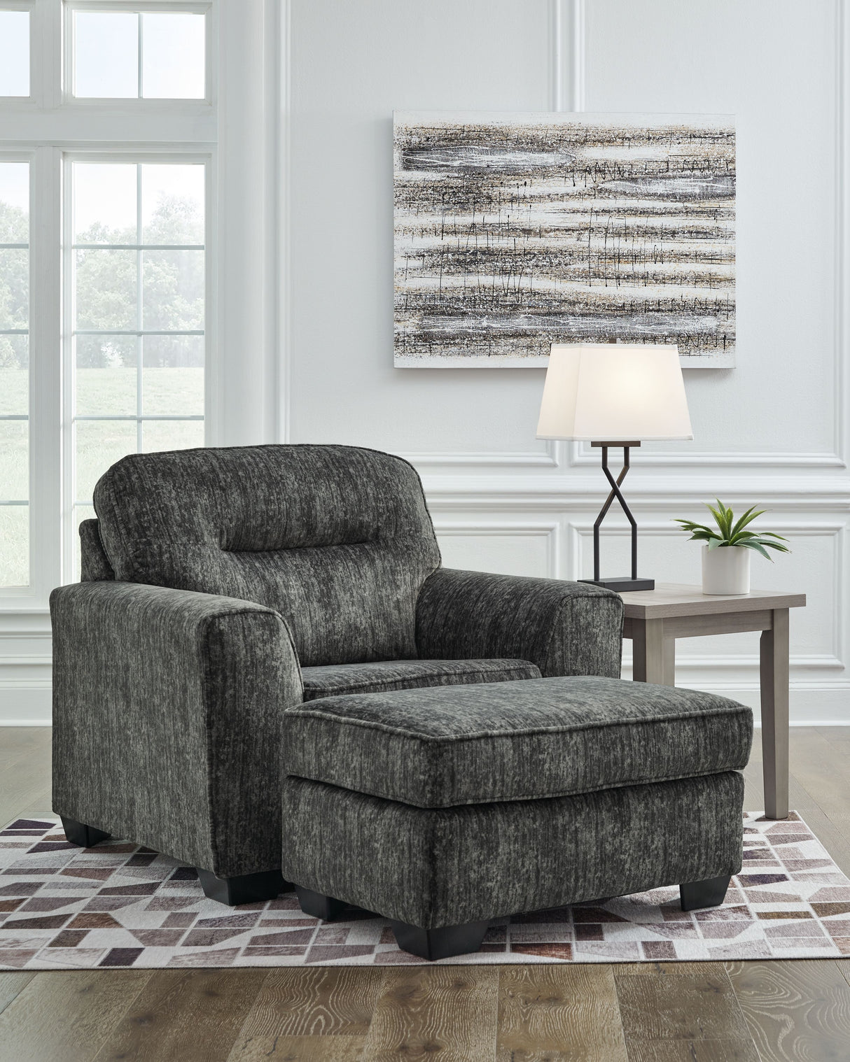 Lonoke - Chair And A Half, Ottoman Dark Gray by Signature Design by Ashley® | Bel Furniture
