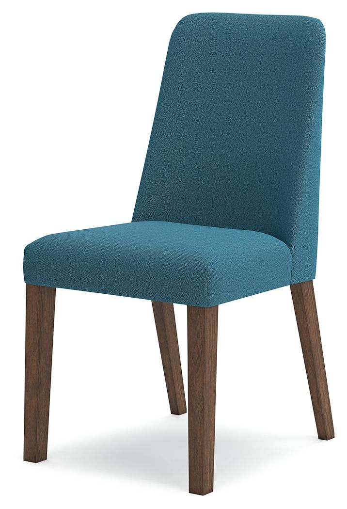 Lyncott - Blue / Brown - Dining Uph Side Chair (Set of 2)