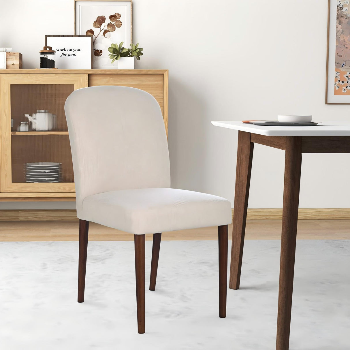 Capri - Dining Chair (Set of 2) - Beige by Ashcroft Furniture | Bel Furniture