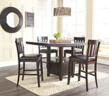 Haddigan - Dark Brown - Rectangular Dining Room Counter Extension Table by Signature Design by Ashley® | Bel Furniture