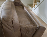 Beckley Place - Power Reclining Loveseat With Console / Adjustable Headrest - Earth