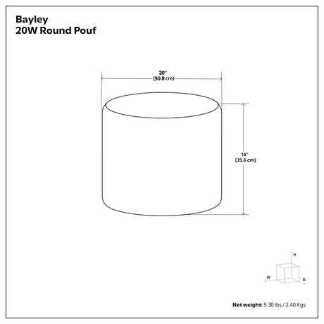 Bayley - Versatile Round Braided Pouf - view 10