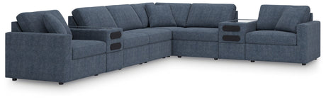 Modmax - Ink - Sectional Blue 8 Pc. Sectional With 2 Audio System Consoles by Signature Design by Ashley® | Bel Furniture