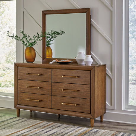 Lyncott - Brown - Dresser And Mirror by Signature Design by Ashley® | Bel Furniture