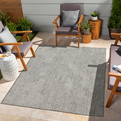 Sunshine - 5'3" X 7'3" Indoor, Outdoor Area Rug - Silver - view 3