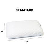 Ghostpillow - Gel Memory Foam Pillow With Cooling Technology, Made Of High Performance Foam - White