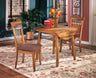 Berringer - Drop Leaf Table Set Dark Brown 3 Pc. - Drop Leaf Table, 2 Upholstered Side Chairs by Ashley® | Bel Furniture
