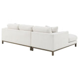 Geneva - Boucle Upholstered Sectional Chaise Sofa - Sand by Coaster Fine Furniture | Bel Furniture