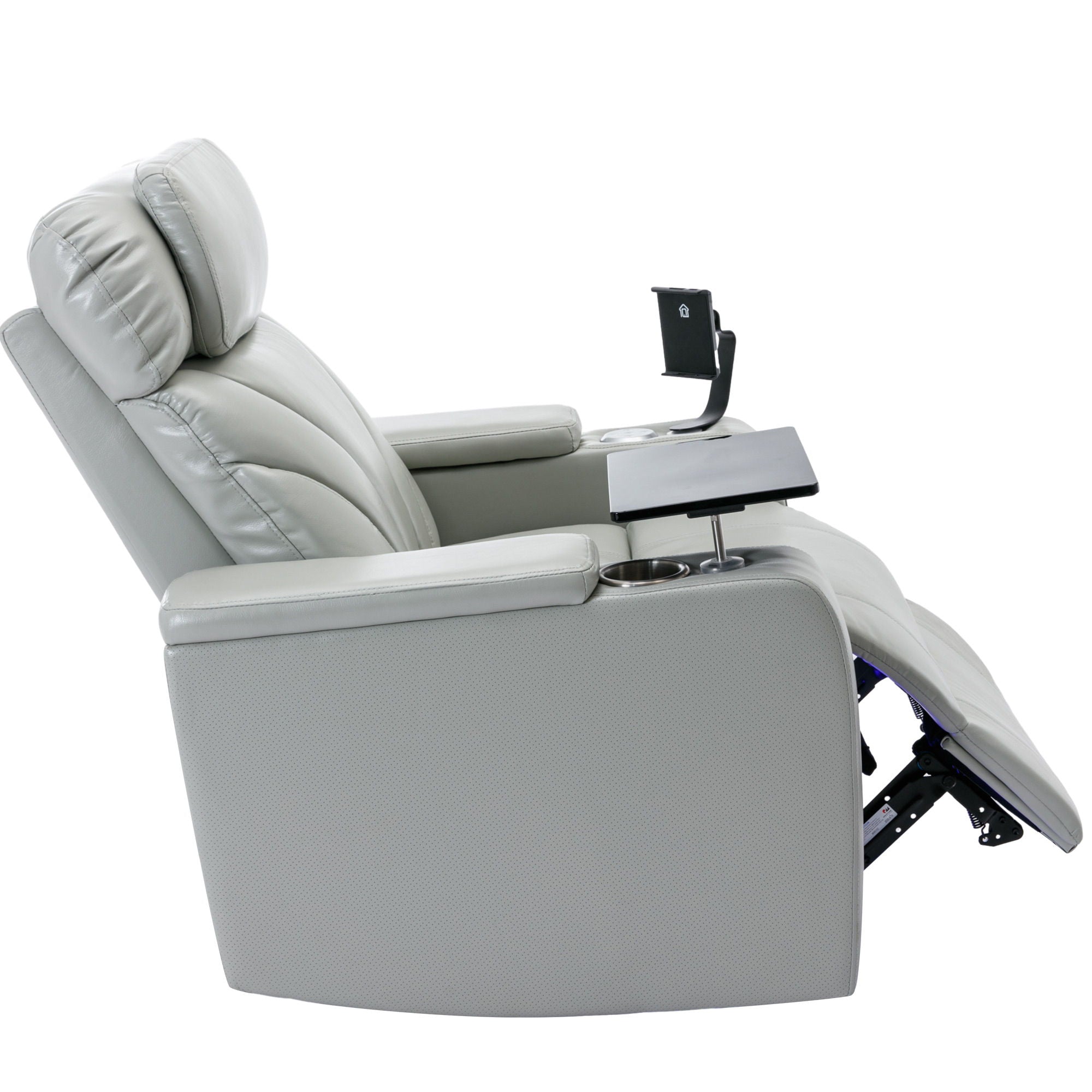 Power Motion Recliner With USB Charging Port And Hidden Arm Storage, Home Theater Seating With Convenient Cup Holder Design, And Stereo