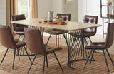 Altus - Composite Wood Dining Table - Natural Oak by CoasterEveryday | Bel Furniture