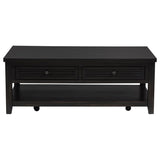 Concord - 2-Drawer Rectangular Coffee Table - Distressed Java by Coaster Fine Furniture | Bel Furniture