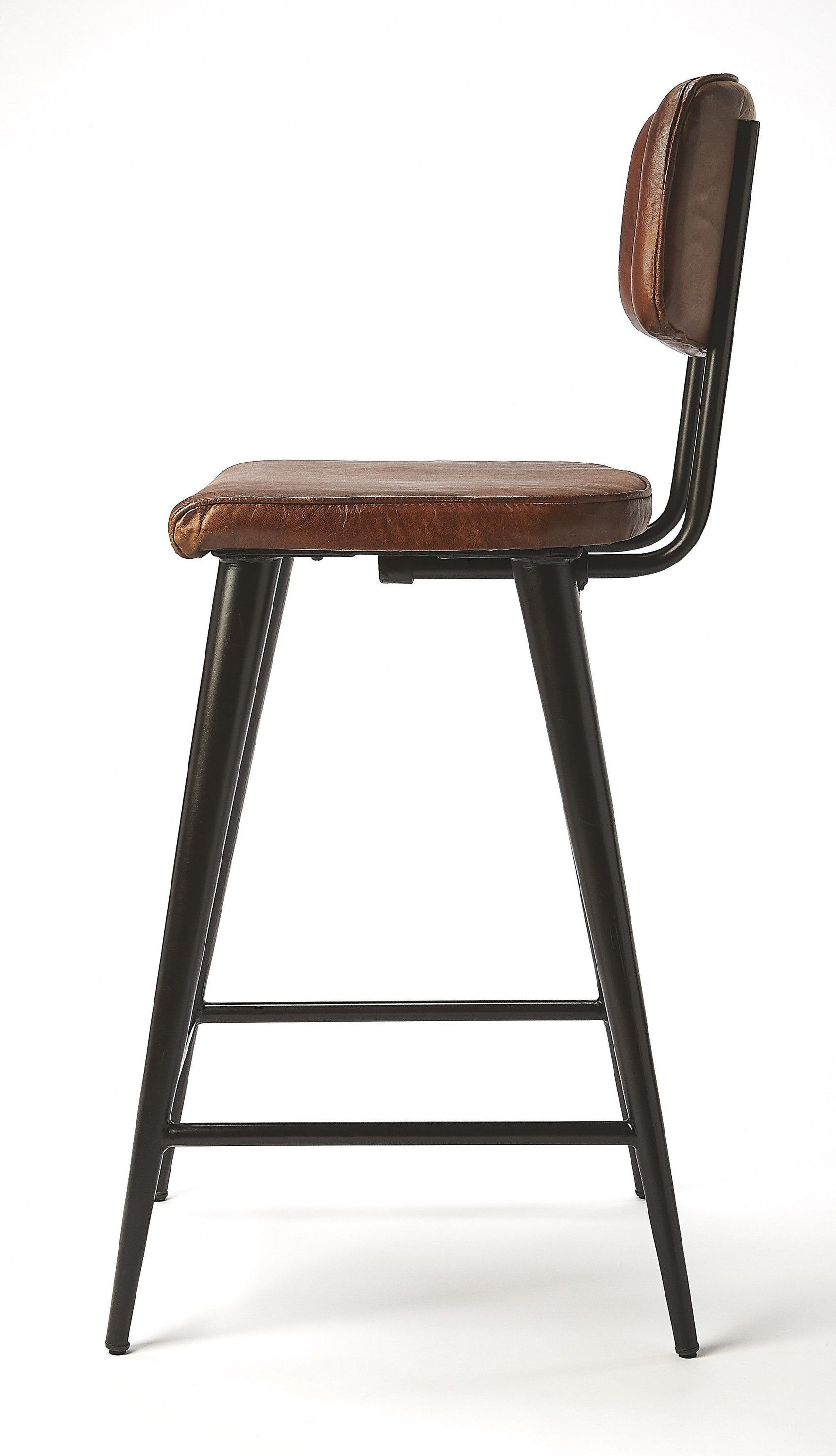 39" Iron Bar Chair - Brown / Black