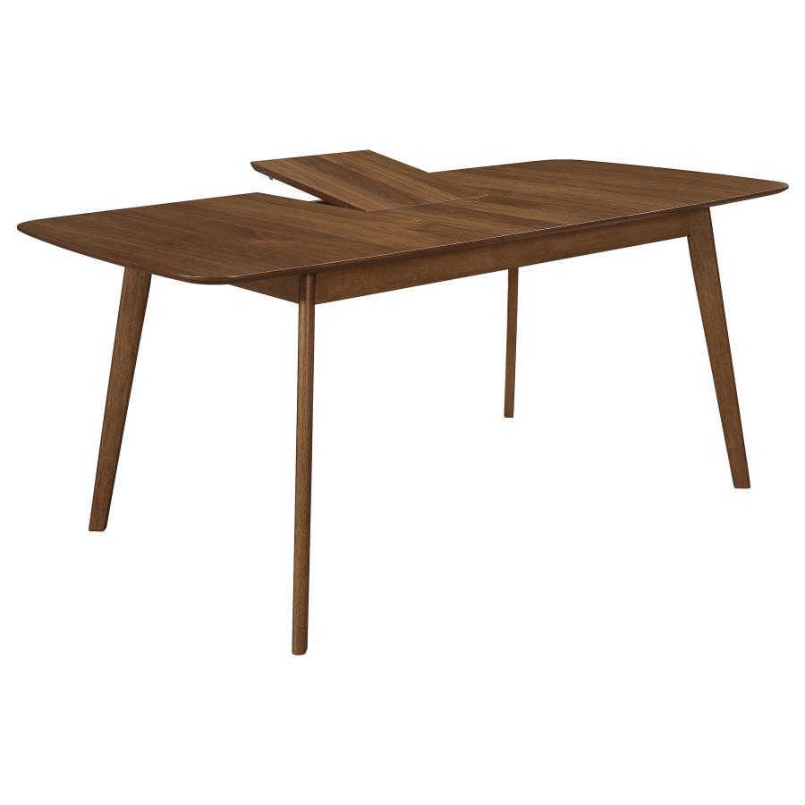Redbridge - Extension Leaf Dining Table - Natural Walnut by CoasterEveryday | Bel Furniture