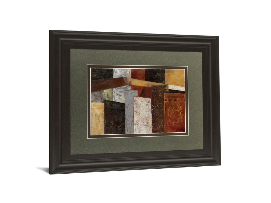 In The City Il By Carol Robinson - Framed Print Wall Art - Dark Brown