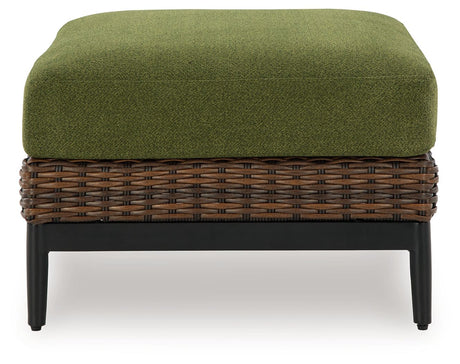 Horizon Hall - Brown / Green - Ottoman With Cushion by Signature Design by Ashley® | Bel Furniture