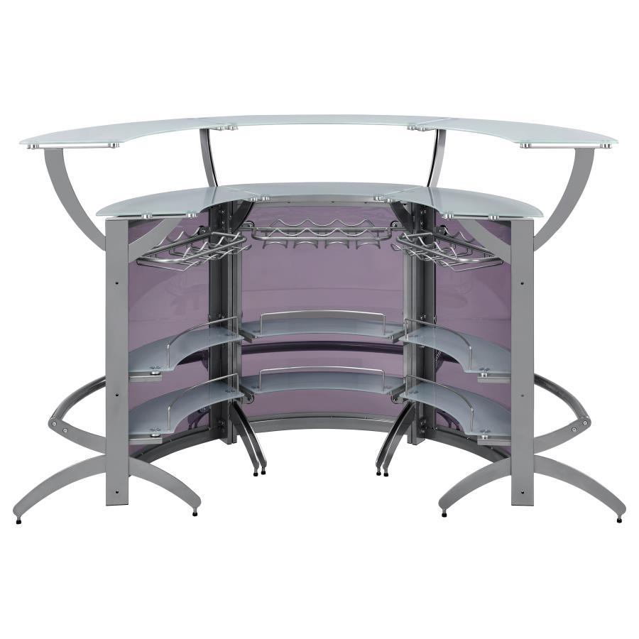 Dallas - 3-Piece Curved Freestanding Home Bar Cabinet