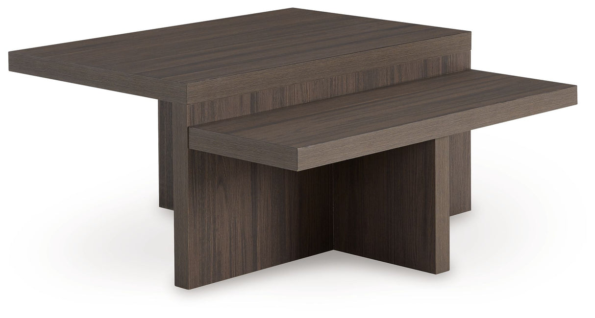 Zendex - Brown - Occasional Table Set (Set of 2) by Signature Design by Ashley® | Bel Furniture
