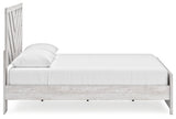 Cayboni - King Panel Bed - Whitewash