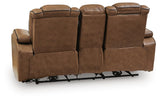 Gruaro - Power Reclining Loveseat With Console / Adjustable Headrest - Amber