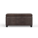 Dover - Storage Ottoman Bench - Distressed Brown