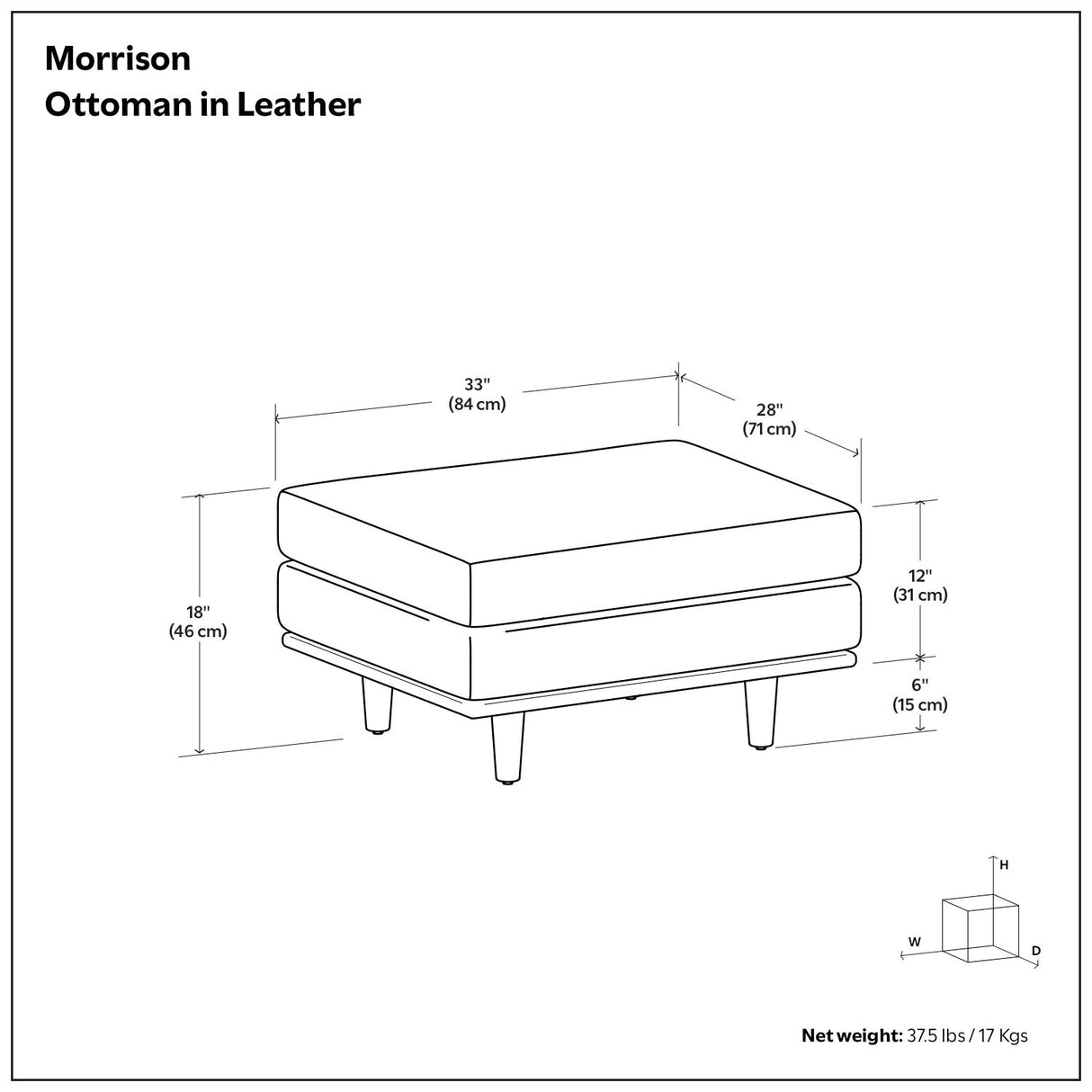 Morrison - Handcrafted Ottoman