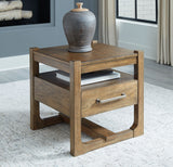 Cabalynn - Light Brown - Square End Table by Signature Design by Ashley® | Bel Furniture
