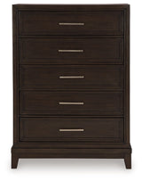 Neymorton - Dark Grayish Brown - Five Drawer Chest by Signature Design by Ashley® | Bel Furniture