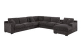 Celine - Corner Sectional Sofa With Right Facing Chaise, Cupholders, And Charging Ports - Gray