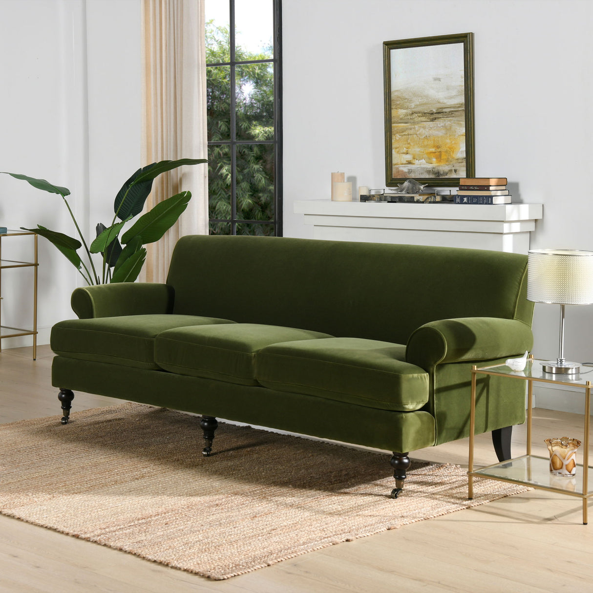 Alana Lawson - Three Cushion Tightback Sofa by Jennifer Taylor Home | Bel Furniture
