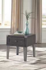 Todoe - Dark Gray - Rectangular End Table by Signature Design by Ashley® | Bel Furniture