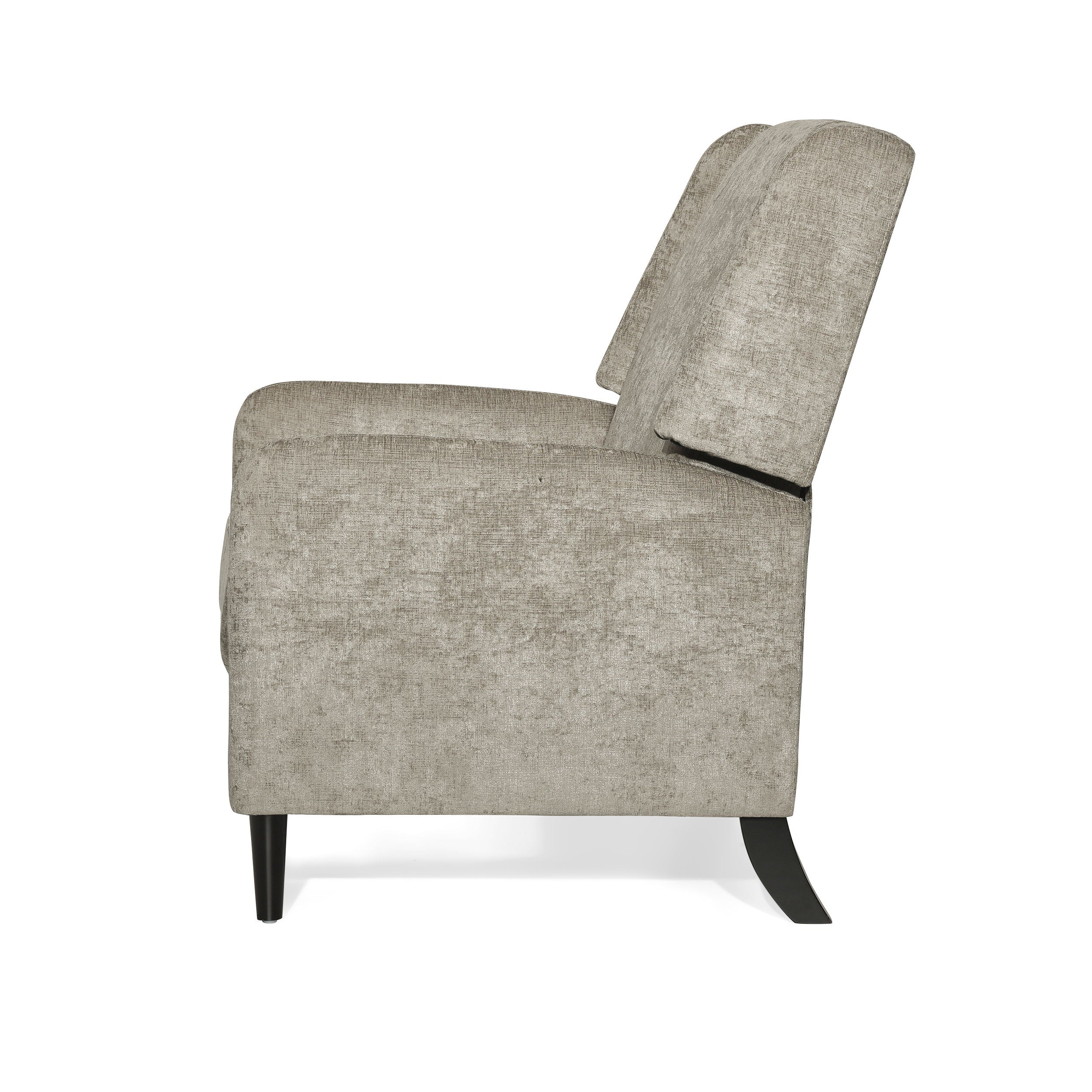 Oversized Textured Fabric Pushback Recliner