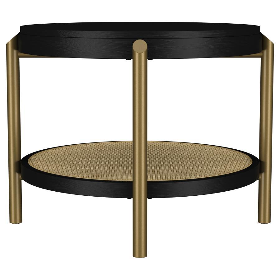 Arini - Round End Side Table With Storage Shelf by Coaster Fine Furniture | Bel Furniture