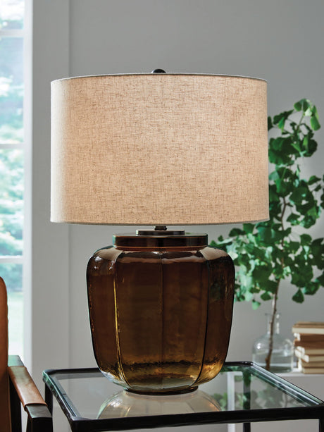 Bainmore - Glass Table Lamp - Amber - view 4
