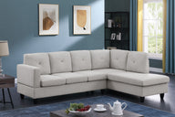 Santiago - Linen Sectional Sofa With Right Facing Chaise by Lilola Home | Bel Furniture
