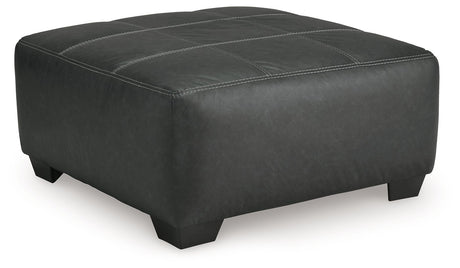 Brixley Pier - Graphite - Oversized Accent Ottoman by Benchcraft® | Bel Furniture